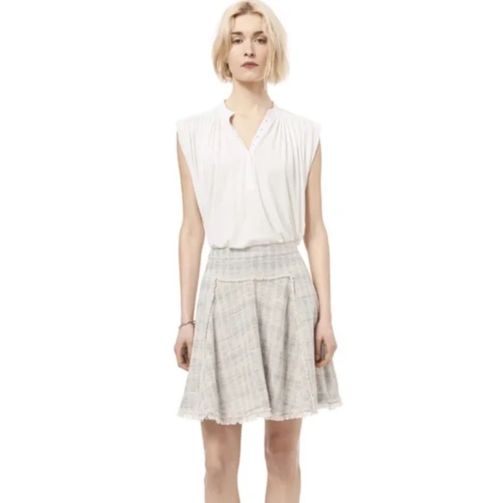 Rebecca Taylor Diamond Tweed Flounce Skirt